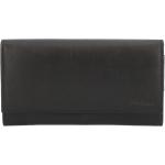 Dámské Kožené peněženky Delami v černé barvě v retro stylu z kůže 
