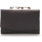 Dámské Kožené peněženky Delami v černé barvě v retro stylu z kůže 