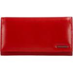 Dámské Kožené peněženky BELLUGIO v červené barvě z hovězí kůže s blokováním RFID 