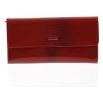 Dámské Luxusní peněženky Ellini v červené barvě v lakovaném stylu z kůže ve slevě 