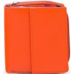 Dámské Kožené peněženky v oranžové barvě z kůže 