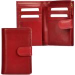 Dámské Luxusní peněženky v bordeaux červené v lakovaném stylu z kůže 