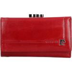 Dámské Kožené peněženky Pierre Cardin v červené barvě v elegantním stylu z kůže 