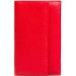 Dámské Kožené peněženky v červené barvě v elegantním stylu z kůže 