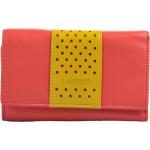 Dámské Kožené peněženky Lagen v korálově červené barvě v elegantním stylu z kůže 