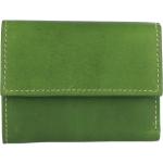 Dámské Kožené peněženky v zelené barvě v retro stylu s kostkovaným vzorem z hovězí kůže 