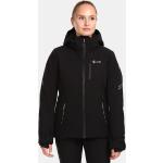 Dámské Zimní bundy s kapucí Kilpi Nepromokavé v černé barvě sportovní ve velikosti 3 XL se sněžným pásem 
