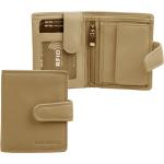 Dámské Kožené peněženky v béžové barvě z kůže s blokováním RFID 