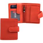 Dámské Kožené peněženky v oranžové barvě z kůže s blokováním RFID 