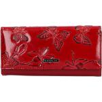 Dámské Kožené peněženky Cavaldi v červené barvě z koženky 