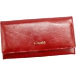 Dámské Kožené peněženky Cavaldi v červené barvě z koženky 