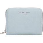 Dámské Kožené peněženky Flora & Co ve světle modré barvě v elegantním stylu z koženky 