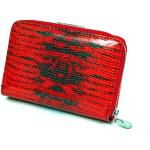Dámské Kožené peněženky Cossroll v červené barvě v lakovaném stylu z kůže 
