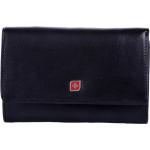 Dámské Luxusní peněženky Genevian v černé barvě v elegantním stylu z kůže 