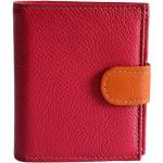 Dámská růžová kožená peněženka P-1255 fuchsia - multicolor, HELLIX