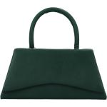 Dámské Elegantní kabelky v tmavě zelené barvě v retro stylu z koženky 
