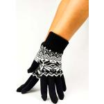 Dámské Pletené rukavice v černé barvě v norském stylu ve velikosti Onesize 