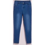 Dámské Slim Fit džíny Moodo v modré barvě v námořnickém stylu z džínoviny ve velikosti XXL ve slevě plus size 
