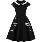 Dámské Party šaty v černé barvě v ležérním stylu z bavlny ve velikosti 10 XL s krátkým rukávem na slavnosti na jaro plus size 