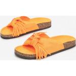 Dámské Pantofle v neonově oranžové barvě v moderním stylu z korku ve velikosti 36 