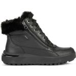 Dámské Kotníčkové boty na podpatku Geox v černé barvě z kůže ve velikosti 41 ve slevě na zimu 