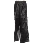 Dámské Kožené kalhoty adidas Originals v černé barvě z kůže ve velikosti XXL ve slevě plus size 