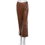 Dámské Kožené kalhoty Alba Moda v hnědé barvě z kůže ve velikosti M ve slevě 