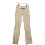 Dámské Kožené kalhoty GIPSY 05 ve smetanové barvě ve velikosti S 