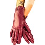 Dámské Kožené rukavice v bordeaux červené z kůže ve velikosti 8 