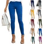 Dámské Slim Fit džíny v khaki barvě v ležérním stylu ze syntetiky ve velikosti 10 XL strečové plus size 