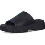 Dámské Kožené pantofle Tamaris v černé barvě v moderním stylu z kůže ve velikosti 42 ve slevě 