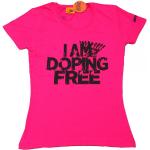Dámské růžové tričko I am doping free 002- IMTWR, Size S, Barva Růžová I am doping free 002- IMTWR