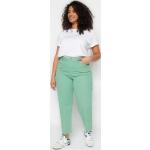 Dámské Boyfriend jeans Trendyol v zelené barvě z bavlny ve velikosti XXL ve slevě plus size 