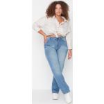 Dámské Skinny džíny Trendyol ve světle modré barvě z bavlny ve velikosti 3 XL ve slevě plus size 