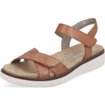 Dámské Kožené sandály Rieker Remonte v hnědé barvě z kůže ve velikosti 43 ultralehké ve slevě na léto 