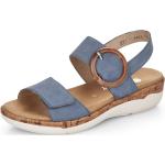 Dámské Kožené sandály Rieker Remonte v modré barvě z kůže ve velikosti 45 ultralehké ve slevě na léto 