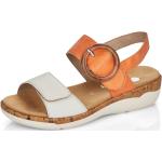 Dámské Páskové sandály Rieker Remonte v oranžové barvě ve velikosti 45 ve slevě na léto 