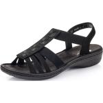 Dámské Páskové sandály Rieker v černé barvě ve velikosti 42 s výškou podpatku 3 cm - 5 cm ve slevě na léto 