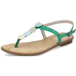 Dámské Páskové sandály Rieker v zelené barvě ve velikosti 43 s přezkou ve slevě na léto 