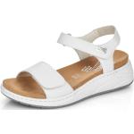 Dámské Kožené sandály Rieker v bílé barvě z kůže ve velikosti 42 ve slevě na léto 
