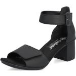 Dámské Sandály na podpatku Rieker v černé barvě v elegantním stylu ve velikosti 42 ve slevě na léto 