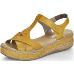 Dámské Páskové sandály Rieker v žluté barvě ve velikosti 43 ve slevě na léto 
