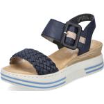 Dámské Páskové sandály Rieker v modré barvě ve velikosti 42 ve slevě na léto 
