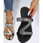 Dámské Kožené sandály v černé barvě v boho stylu z polyvinylchloridu na léto 