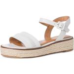 Dámské Kožené sandály Tamaris v bílé barvě z kůže ve velikosti 36 ve slevě na léto 