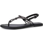 Dámské Kožené sandály Tamaris v černé barvě z kůže ve velikosti 40 na léto 