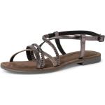 Dámské Kožené sandály Tamaris v šedé barvě z kůže ve velikosti 37 ve slevě na léto 