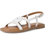 Dámské Kožené sandály Tamaris v bílé barvě z kůže ve velikosti 38 ve slevě na léto 