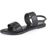 Dámské Páskové sandály Tamaris v černé barvě ve velikosti 36 s kamínky na léto 