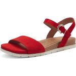 Dámské Kožené sandály Tamaris v červené barvě v elegantním stylu z kůže ve velikosti 36 ve slevě na léto 